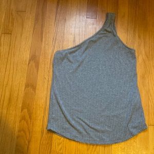H&M one shoulder rib knit tank top